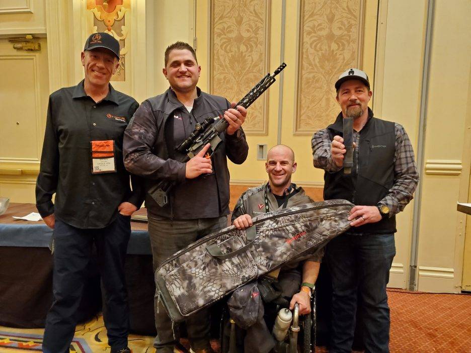 A group holds the Idaho Rifle.