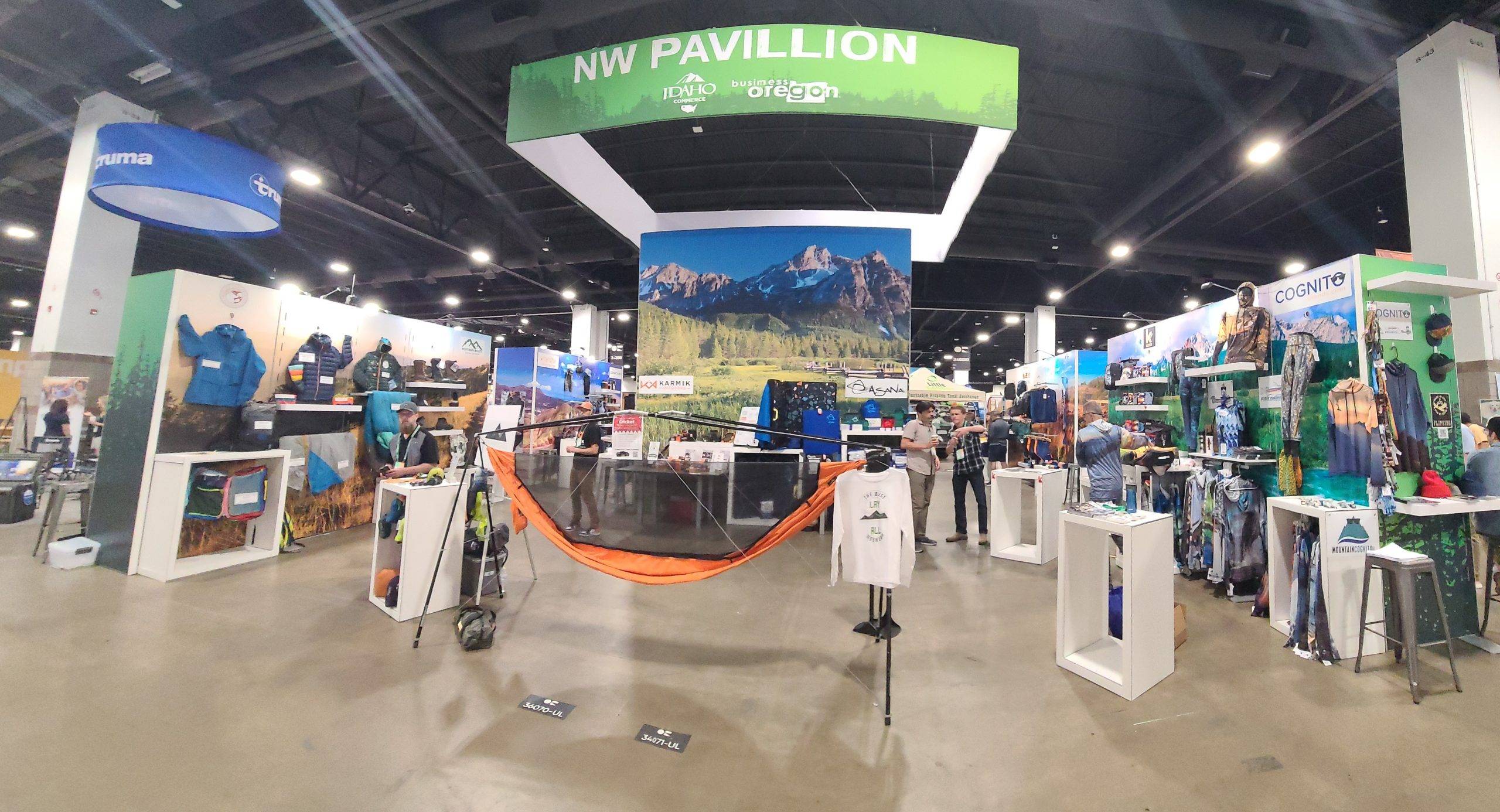 A wide angle shot of the Outdoor Retailer Booth