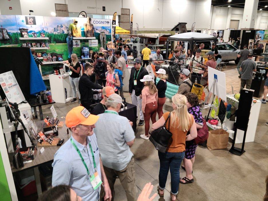 A photo showing the crowd at the trade show. 
